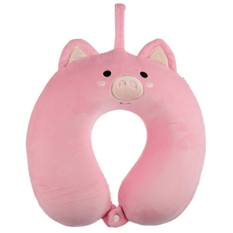 Παιδικό Μαξιλάρι Ταξιδίου Memory Foam Pig Plush Ροζ Puckator