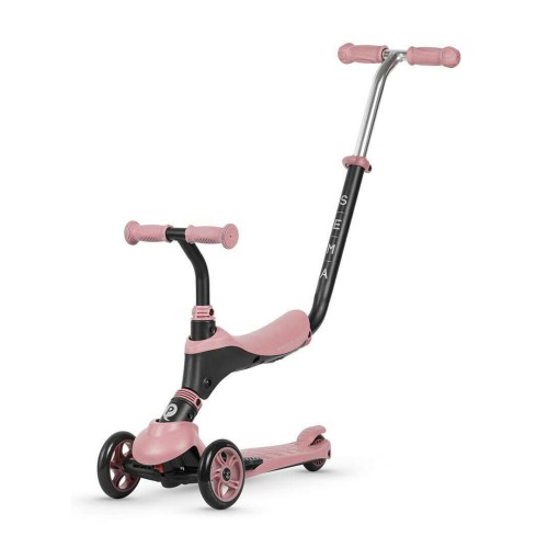 Παιδικό Τρίτροχο Πατίνι 3 σε 1 QPlay Sema Pearl Pink