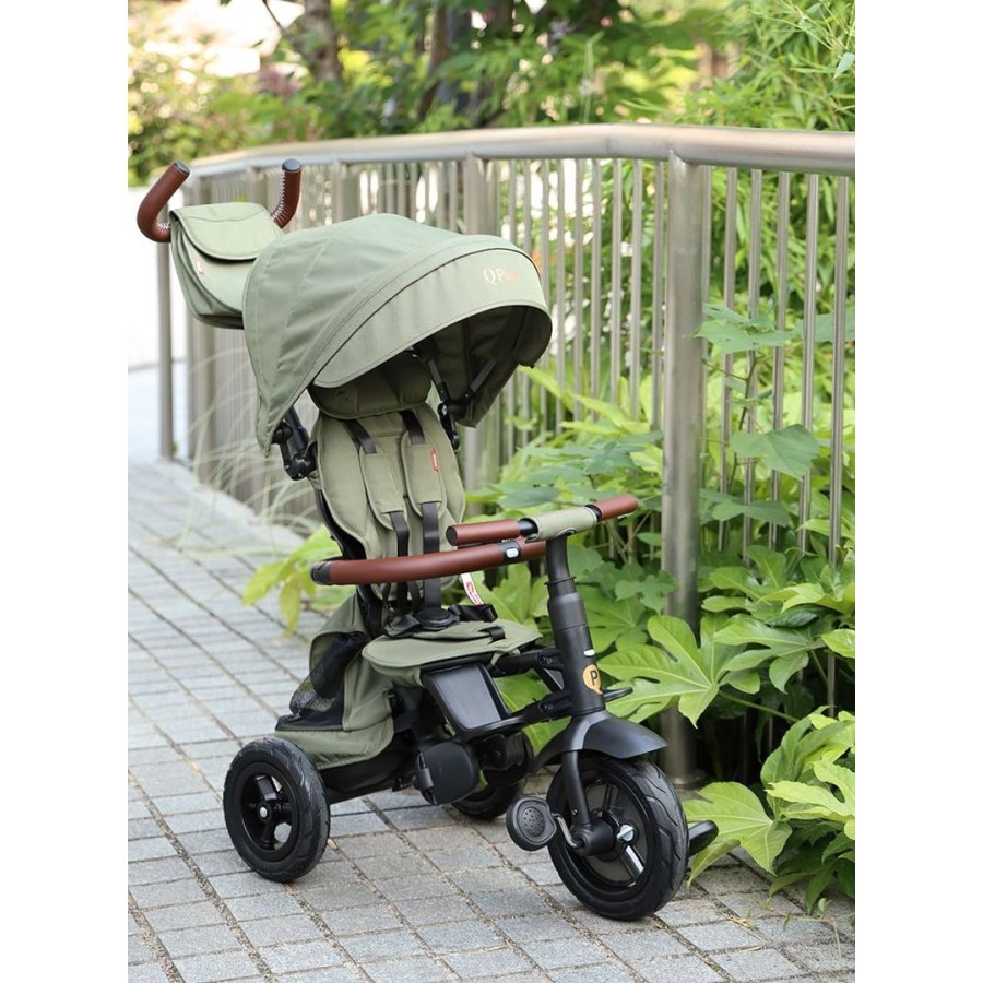 Αναδιπλούμενο Τρίκυκλο Ποδήλατο 6-σε-1 QPlay Rito Deluxe Air Gel Olive Green