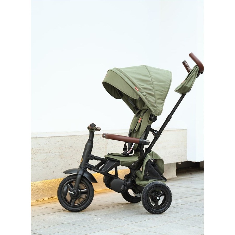 Αναδιπλούμενο Τρίκυκλο Ποδήλατο 6-σε-1 QPlay Rito Deluxe Air Gel Olive Green
