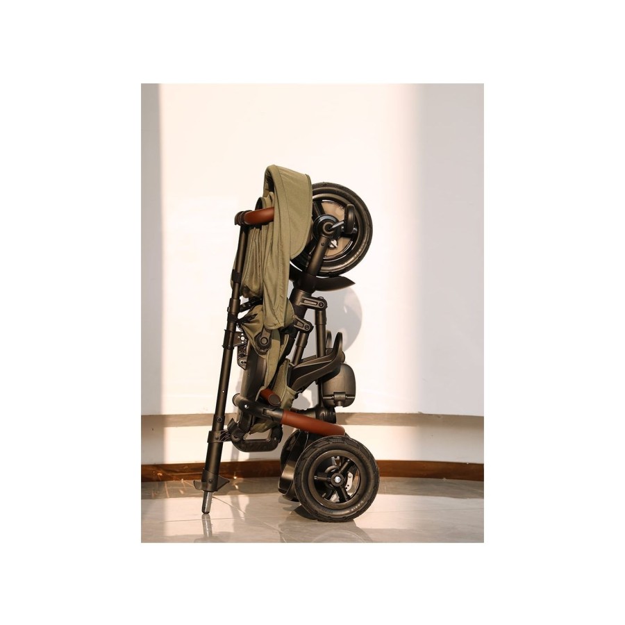 Αναδιπλούμενο Τρίκυκλο Ποδήλατο 6-σε-1 QPlay Rito Deluxe Air Gel Olive Green