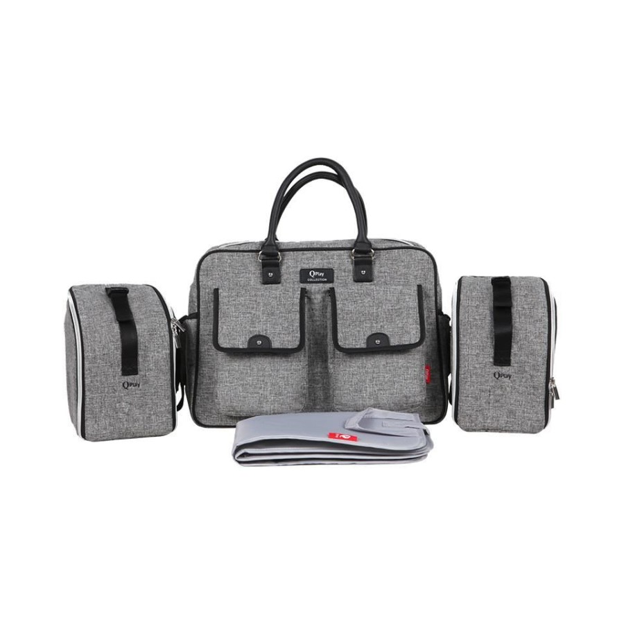 Τσάντα Αλλαξιέρα Sylvie+ Grey QPlay 44x14x33εκ.