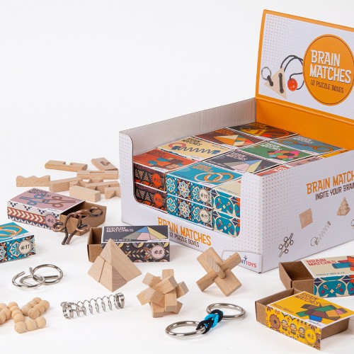 Παιχνίδι Σπαζοκεφαλιά Brain Matches σε 12 Σχέδια Recent Toys