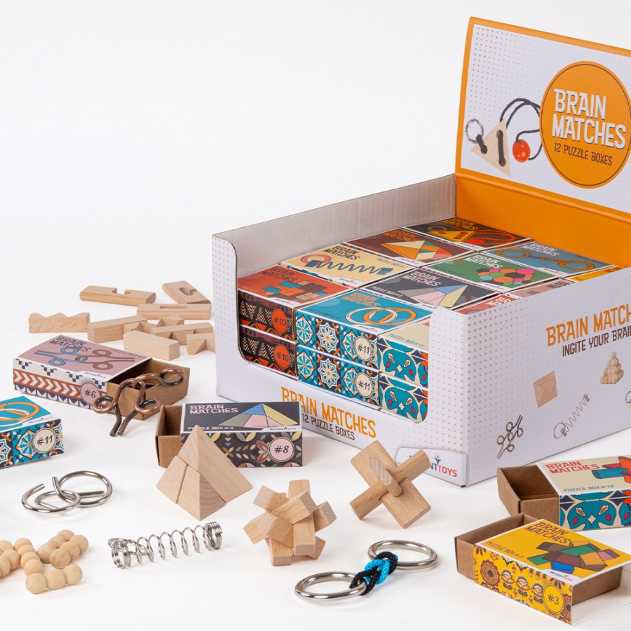 Παιχνίδι Σπαζοκεφαλιά Brain Matches σε 12 Σχέδια Recent Toys