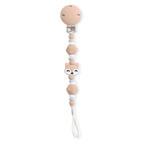 Βρεφικό Κλιπ Πιπίλας Σιλικόνης Foxy Beige 0m+ Saro