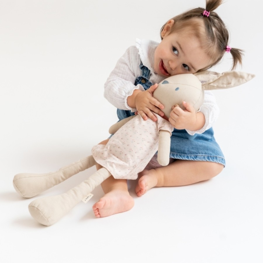 Υφασμάτινη Κούκλα Λαγουδάκι Saro Lilly the Bunny Blossom XL 62εκ.