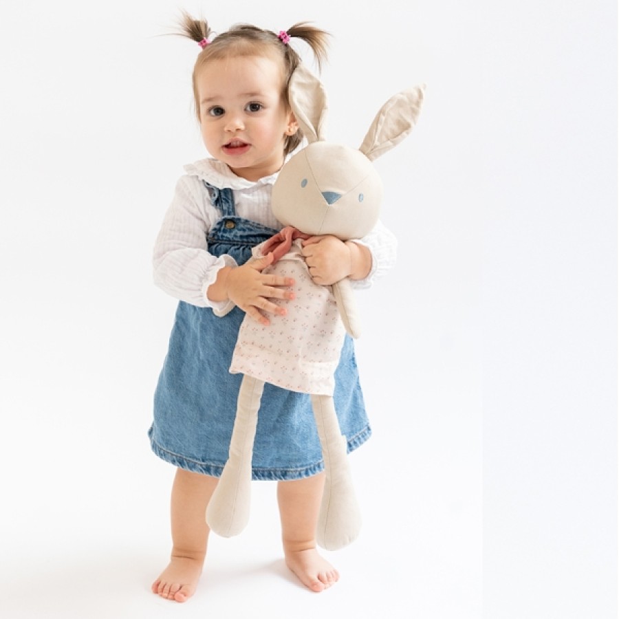 Υφασμάτινη Κούκλα Λαγουδάκι Saro Lilly the Bunny Blossom XL 62εκ.