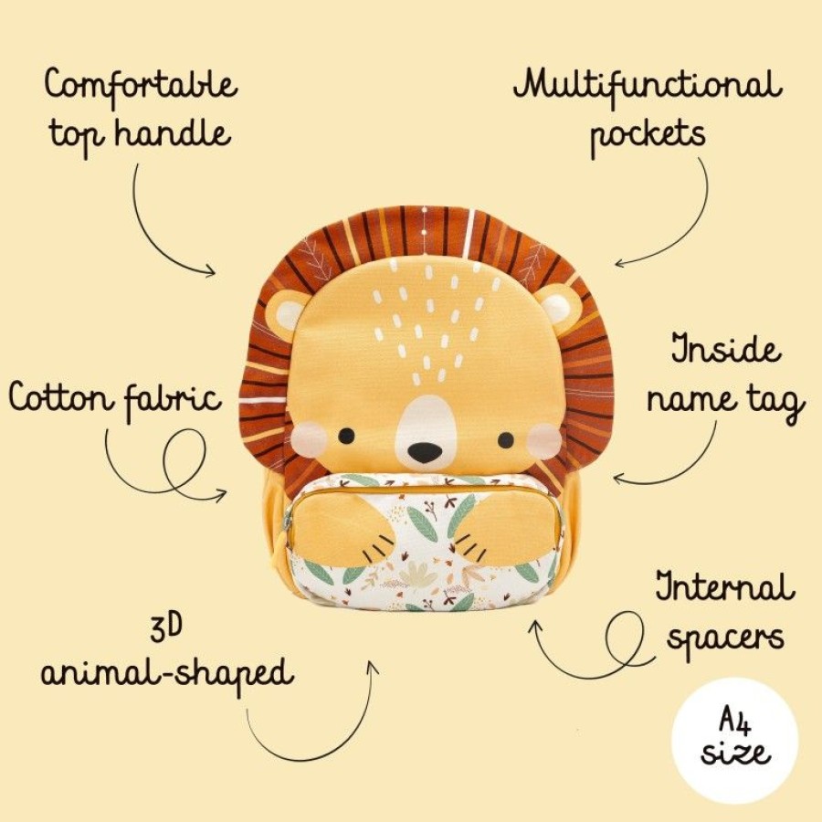 Sassi Παιδική Τσάντα Πλάτης Backpack Junior A4 Chompy the Lion