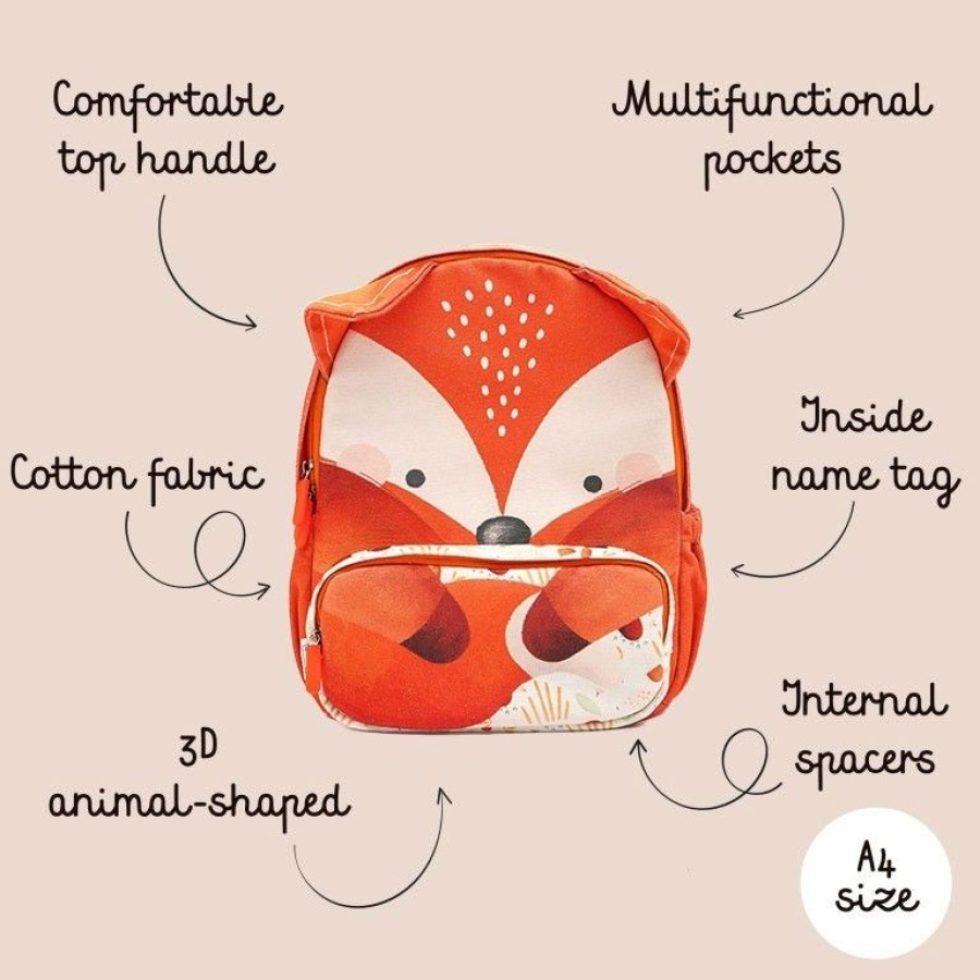 Sassi Παιδική Τσάντα Πλάτης Backpack Junior A4 Crunchy the Fox