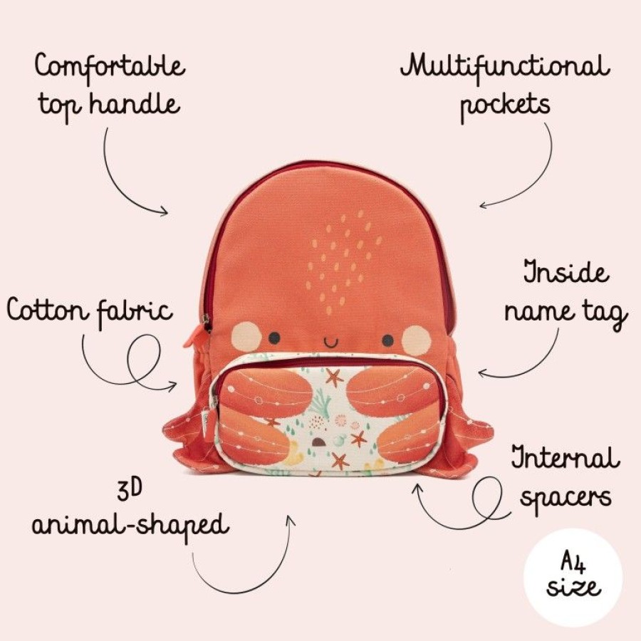 Sassi Παιδική Τσάντα Πλάτης Backpack Junior A4 Slurpy the Octopus