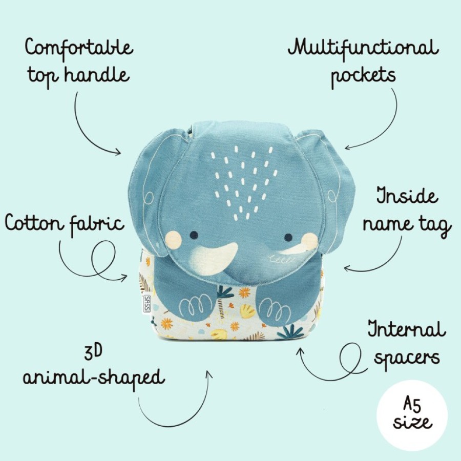 Sassi Παιδική Τσάντα Πλάτης Backpack Mini A5 Chewy the Elephant