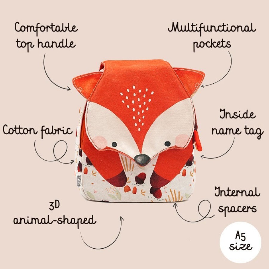 Sassi Παιδική Τσάντα Πλάτης Backpack Mini A5 Crunchy the Fox