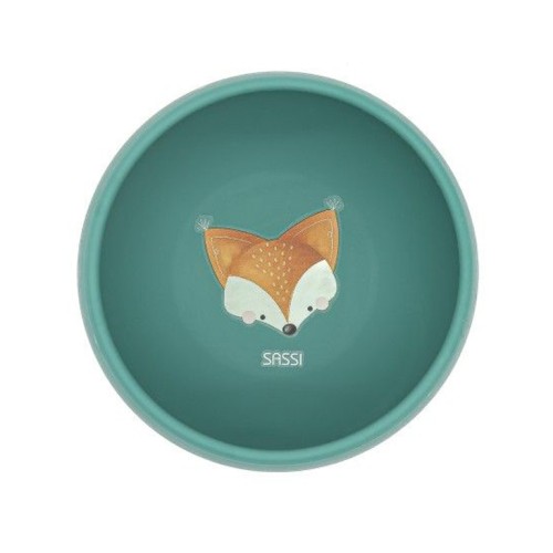 Sasi Παιδικό Μπολ Σιλικόνης Με Βεντούζα Crunchy the Fox