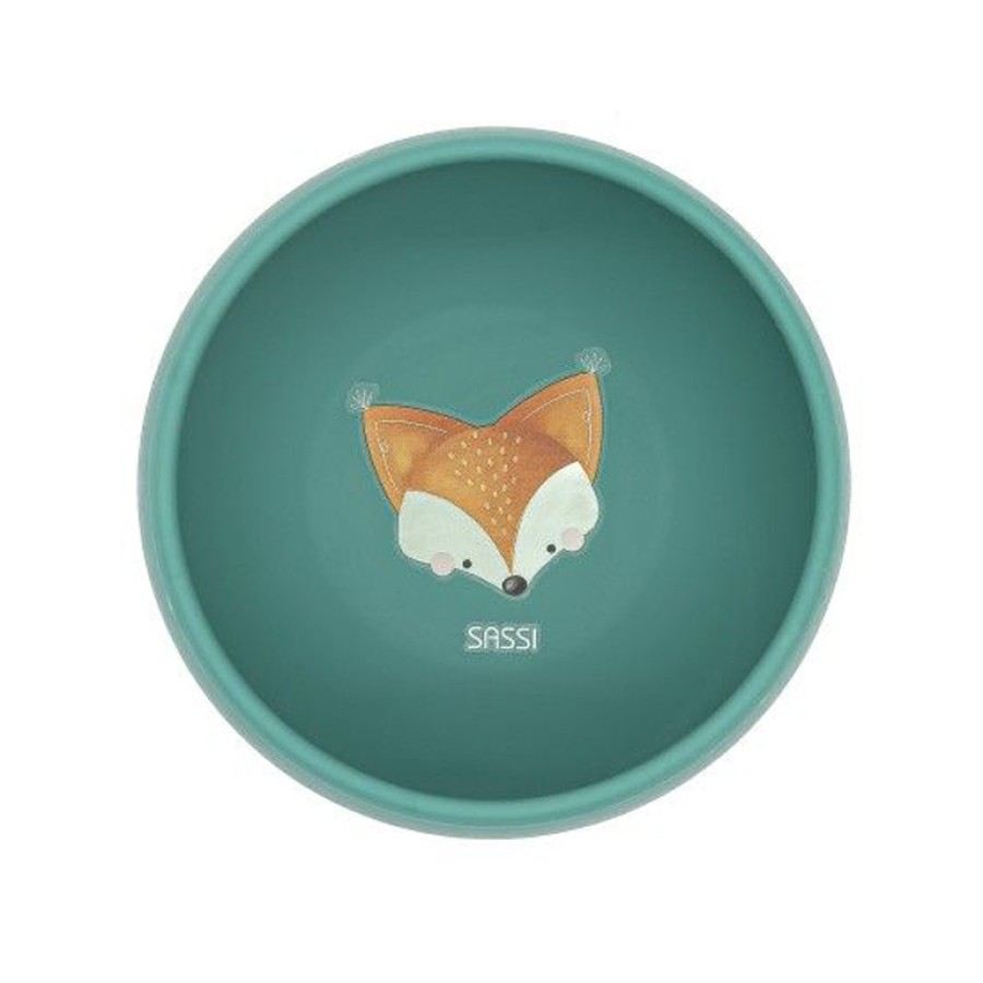 Sasi Παιδικό Μπολ Σιλικόνης Με Βεντούζα Crunchy the Fox