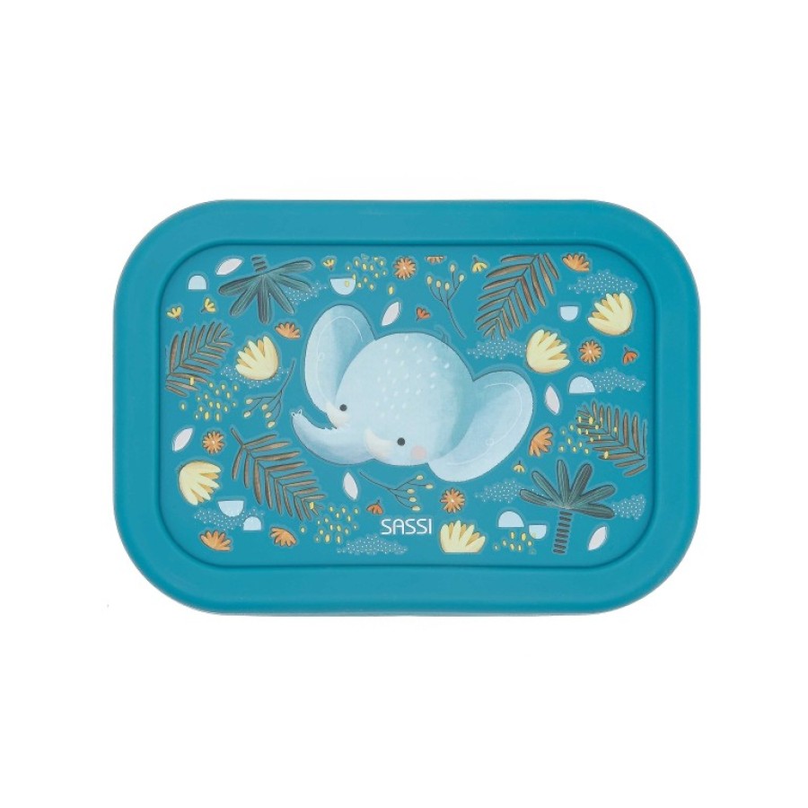 Sassi Lunch Box Παιδικό Δοχείο Φαγητού Σιλικόνης Chewy the Elephant 700ml