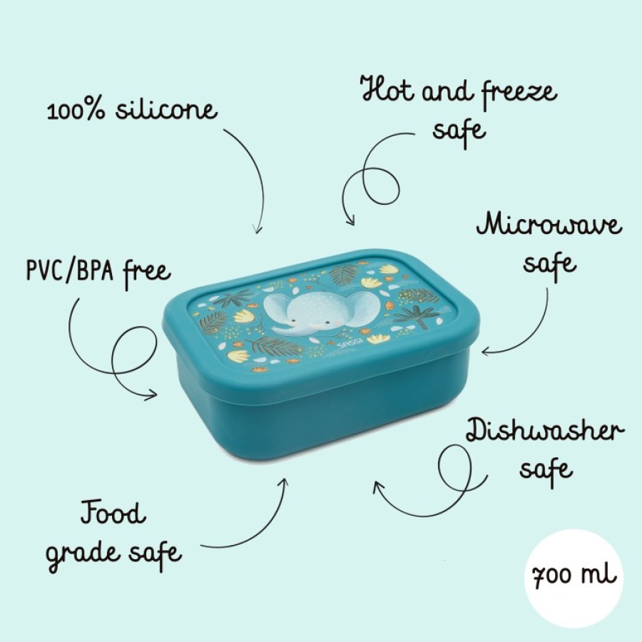 Sassi Lunch Box Παιδικό Δοχείο Φαγητού Σιλικόνης Chewy the Elephant 700ml