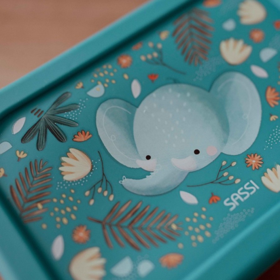 Sassi Lunch Box Παιδικό Δοχείο Φαγητού Σιλικόνης Chewy the Elephant 700ml