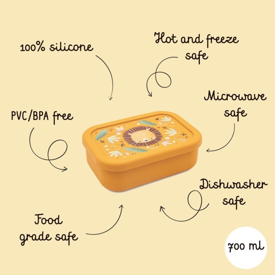 Sassi Lunch Box Παιδικό Δοχείο Φαγητού Σιλικόνης Chompy the Lion 700ml