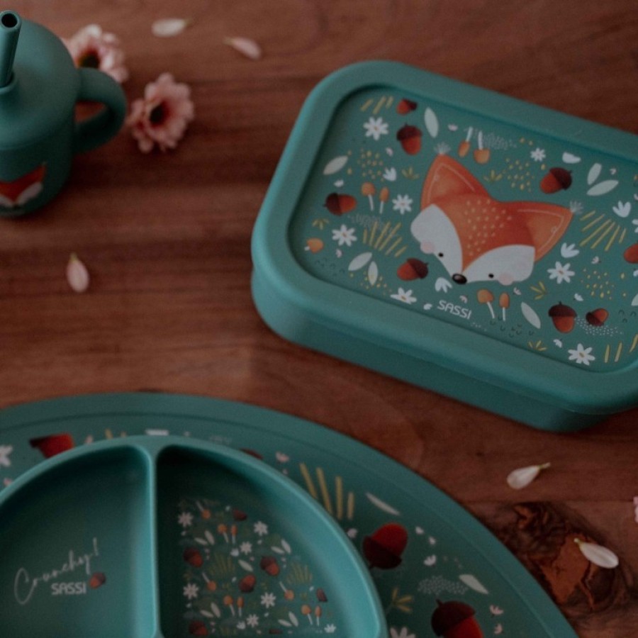 Sassi Lunch Box Παιδικό Δοχείο Φαγητού Σιλικόνης Crunchy the Fox 700ml