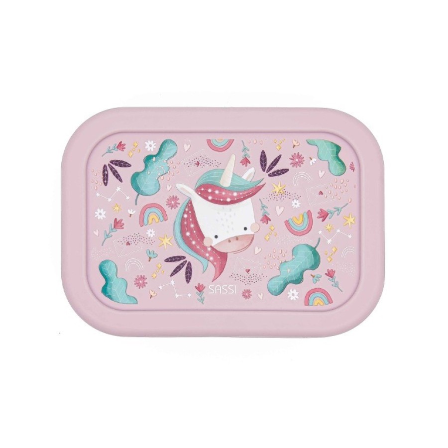 Sassi Lunch Box Παιδικό Δοχείο Φαγητού Σιλικόνης Sparkly the Unicorn 700ml