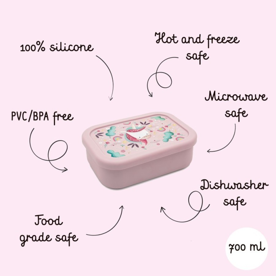 Sassi Lunch Box Παιδικό Δοχείο Φαγητού Σιλικόνης Sparkly the Unicorn 700ml