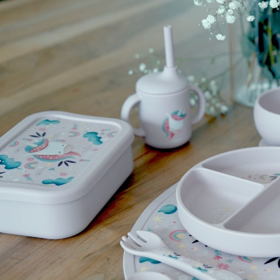 Sassi Lunch Box Παιδικό Δοχείο Φαγητού Σιλικόνης Sparkly the Unicorn 700ml