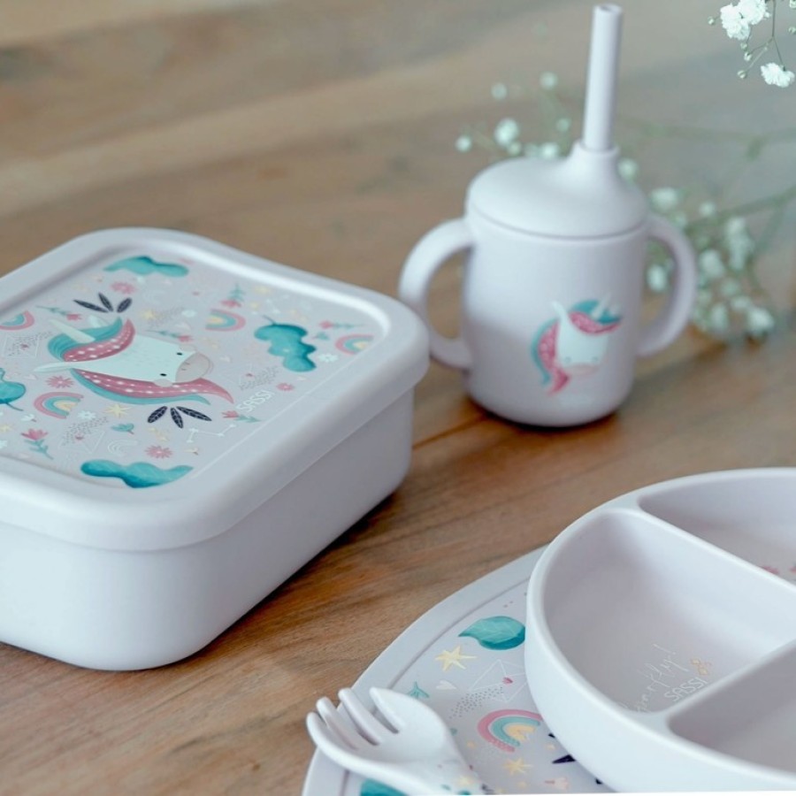 Sassi Lunch Box Παιδικό Δοχείο Φαγητού Σιλικόνης Sparkly the Unicorn 700ml