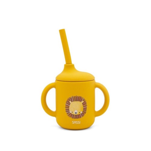 Sassi Ποτηράκι Εκμάθησης με Καλαμάκι Silicone Training Cup Chompy the Lion