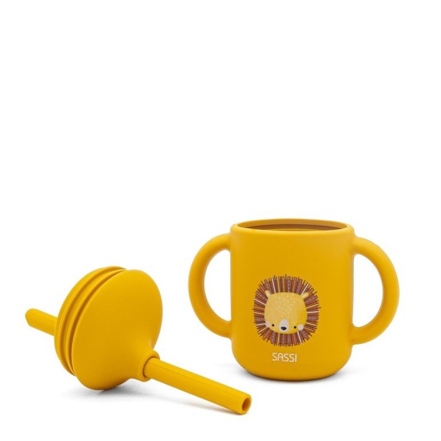 Sassi Ποτηράκι Εκμάθησης με Καλαμάκι Silicone Training Cup Chompy the Lion
