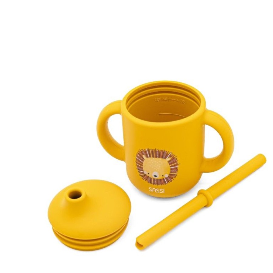 Sassi Ποτηράκι Εκμάθησης με Καλαμάκι Silicone Training Cup Chompy the Lion