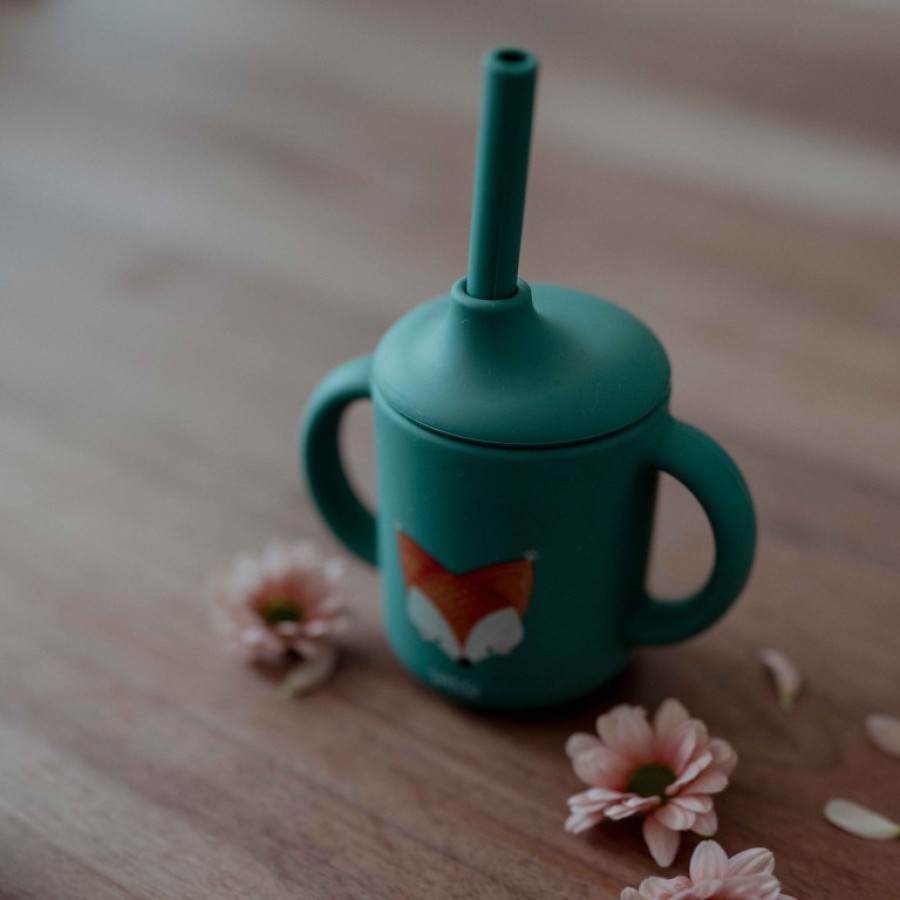 Sassi Ποτηράκι Εκμάθησης με Καλαμάκι Silicone Training Cup Crunchy the Fox