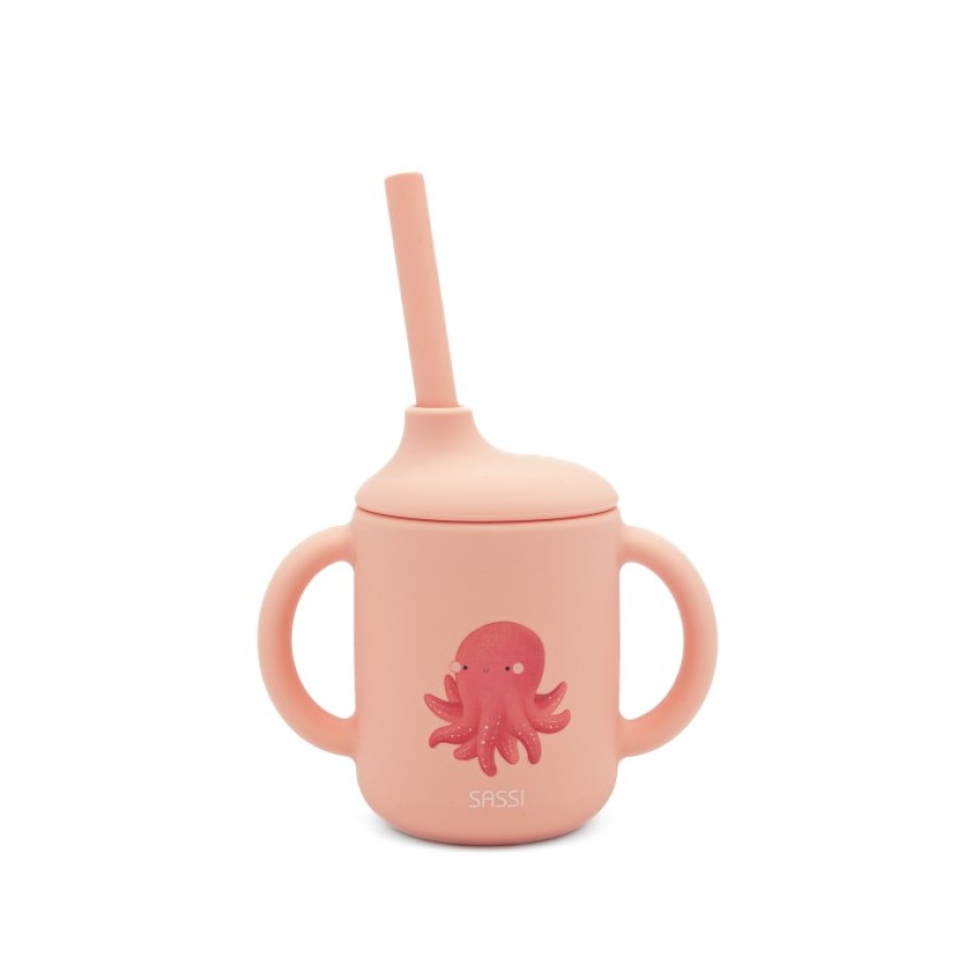 Sassi Ποτηράκι Εκμάθησης με Καλαμάκι Silicone Training Cup Slurpy the Octopus