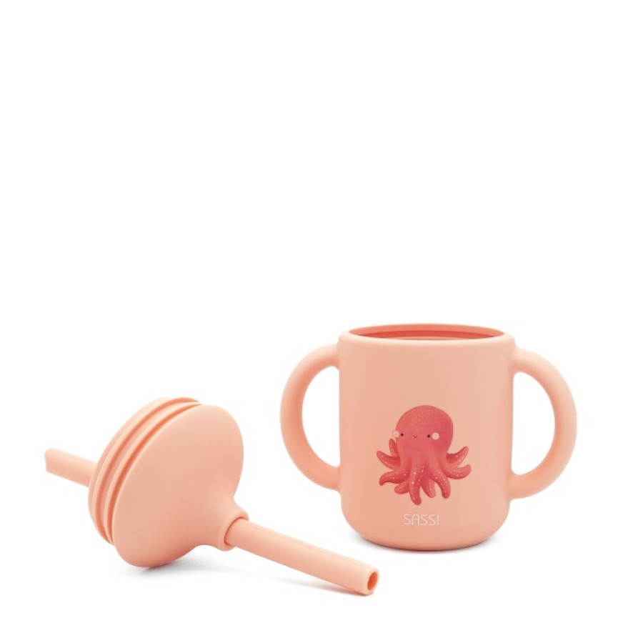 Sassi Ποτηράκι Εκμάθησης με Καλαμάκι Silicone Training Cup Slurpy the Octopus