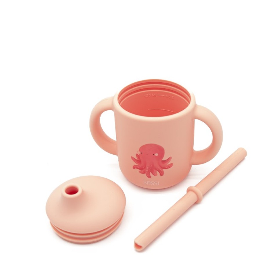 Sassi Ποτηράκι Εκμάθησης με Καλαμάκι Silicone Training Cup Slurpy the Octopus