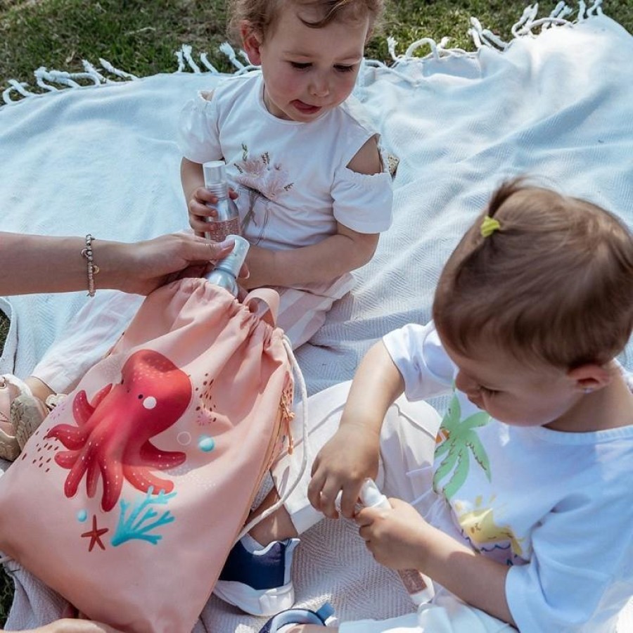 Παιδική Αδιάβροχη Τσάντα με Κορδόνια Χταποδάκι 33x39εκ. Sassi