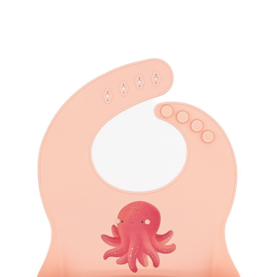 Sassi Βρεφική Σαλιάρα Σιλικόνης Slurpy the Octopus