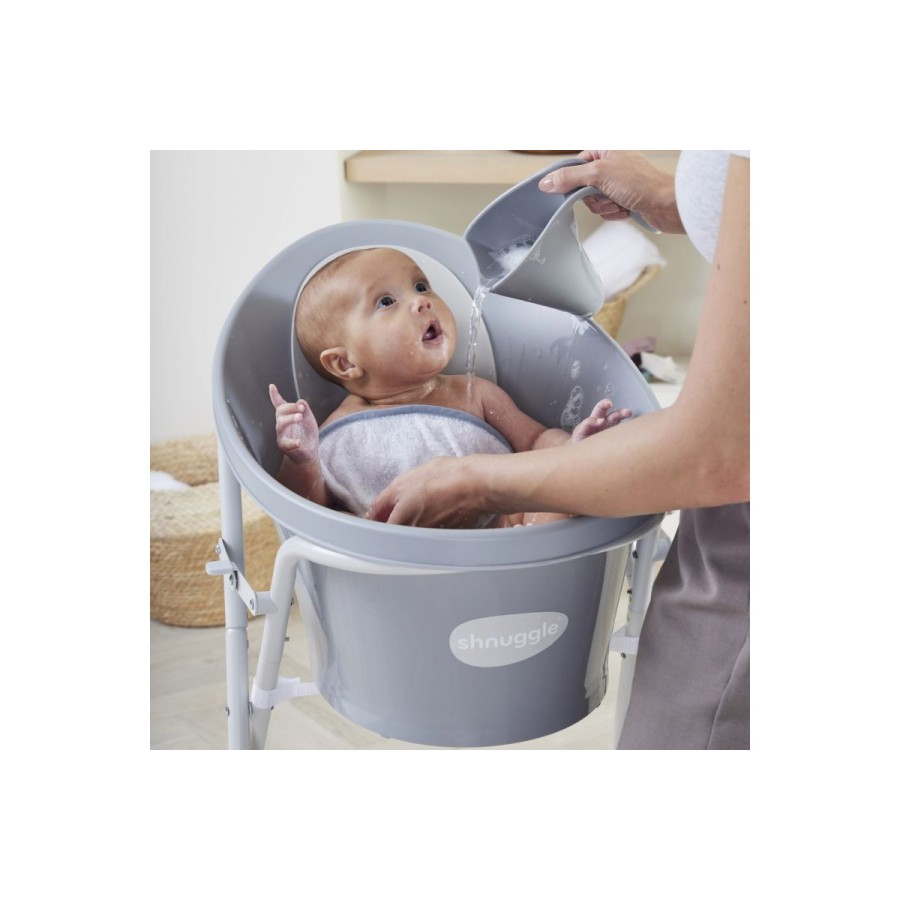 Πολυβραβευμένο Βρεφικό Μπανάκι Με Τάπα SHNUGGLE Bath Γκρι