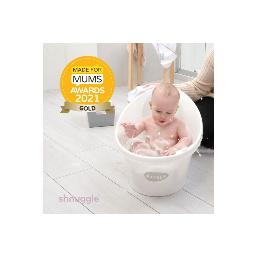 Πολυβραβευμένο Βρεφικό Μπανάκι Με Τάπα SHNUGGLE Bath Γκρι