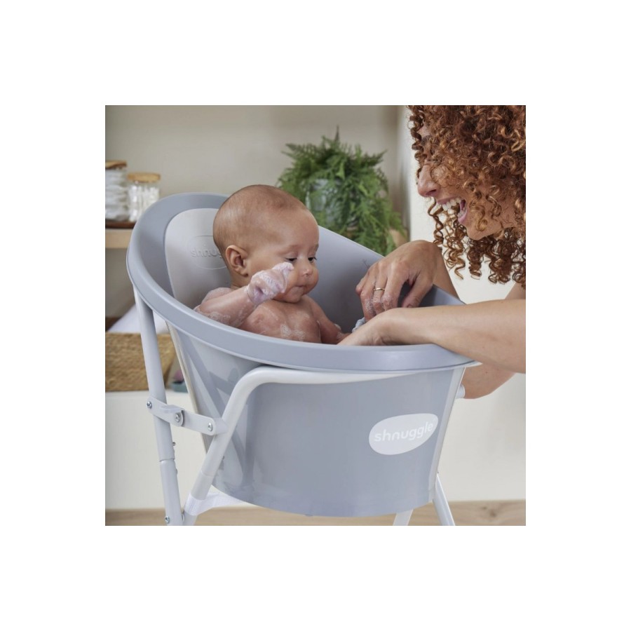 Πολυβραβευμένο Βρεφικό Μπανάκι Με Τάπα SHNUGGLE Bath Γκρι