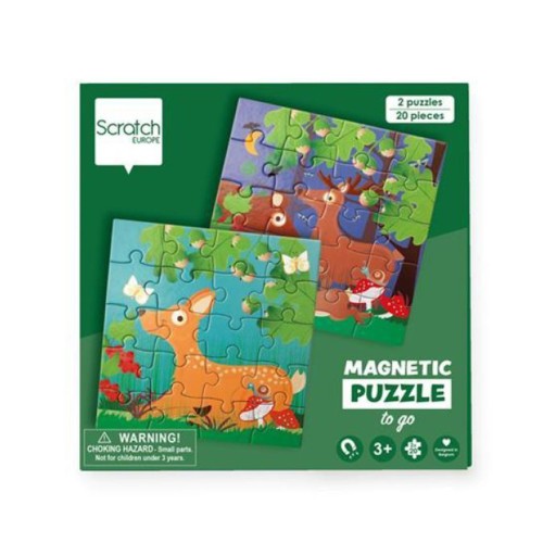 Scratch Μαγνητικό Βιβλίο - Παζλ Magnetic Puzzle Book To Go Forest Life