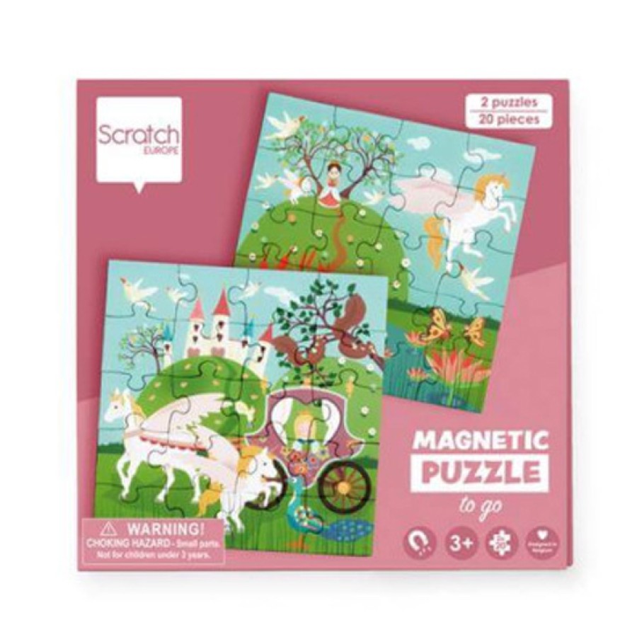 Scratch Μαγνητικό Βιβλίο - Παζλ Magnetic Puzzle Book To Go Princess