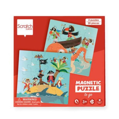 Scratch Μαγνητικό Βιβλίο - Παζλ Magnetic Puzzle Book To Go Pirates