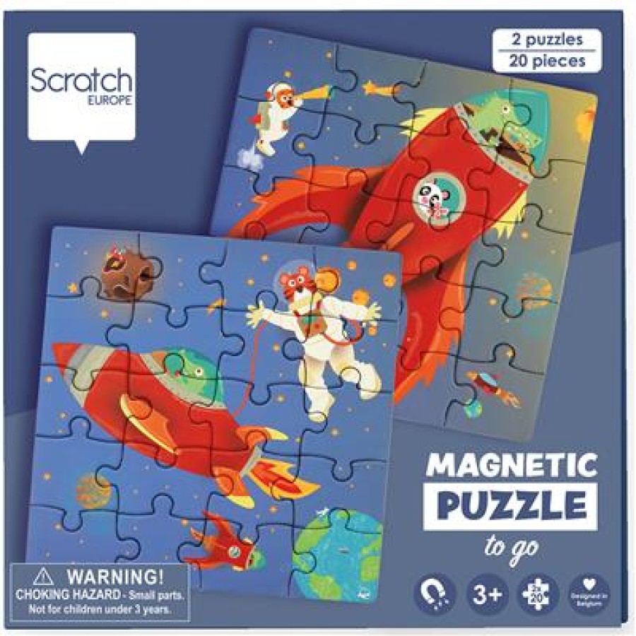Scratch Μαγνητικό Βιβλίο - Παζλ Magnetic Puzzle Book To Go Space