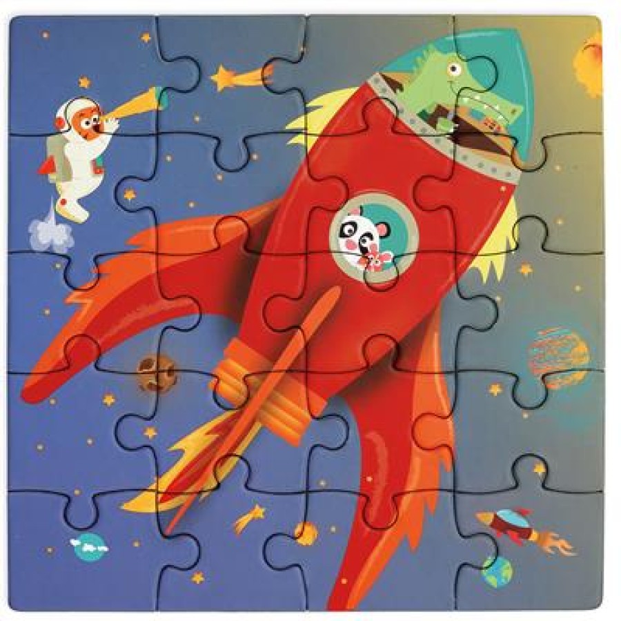 Scratch Μαγνητικό Βιβλίο - Παζλ Magnetic Puzzle Book To Go Space