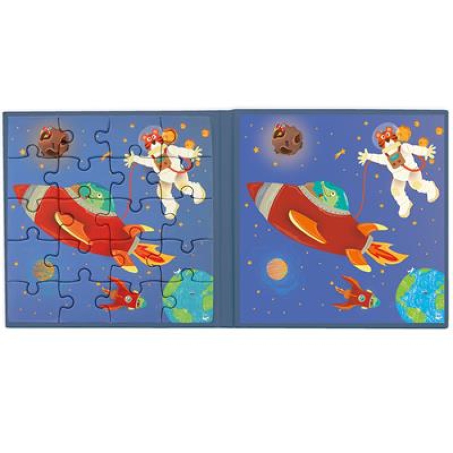 Scratch Μαγνητικό Βιβλίο - Παζλ Magnetic Puzzle Book To Go Space
