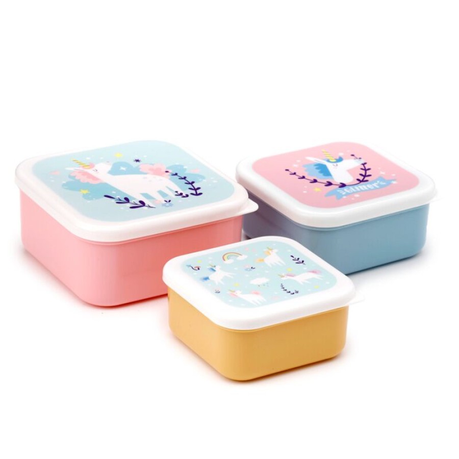 Σετ 3 Παιδικά Δοχεία Φαγητού S/M/L Unicorn Magic Puckator