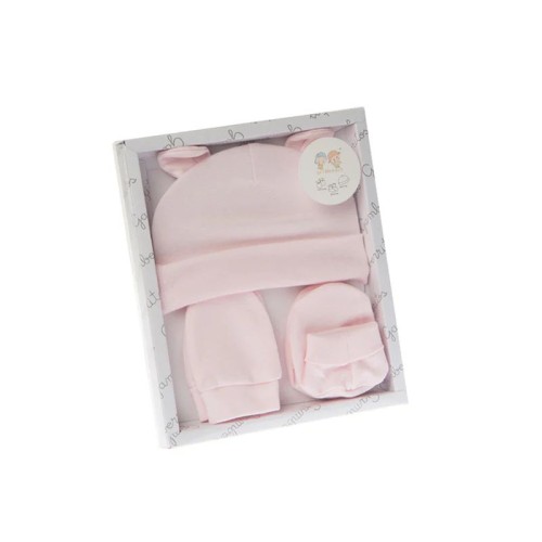 Gamberritos Σετ Σκουφάκι, Καλτσάκια & Γαντάκια Pink Ears