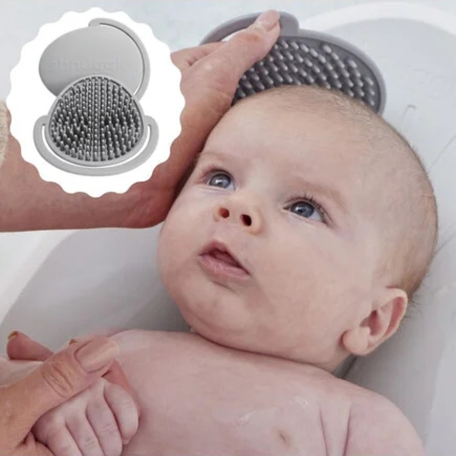 Shnuggle Αντιβακτηριδιακή Βούρτσα Μπάνιου Κατά της Νινίδας από Σιλικόνη Taupe