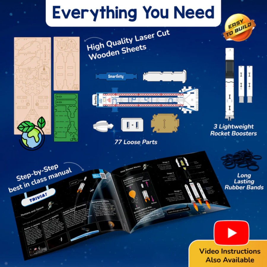 Smartivity DIY Παιδική Κατασκευή Εκτοξευτής Πυραύλου