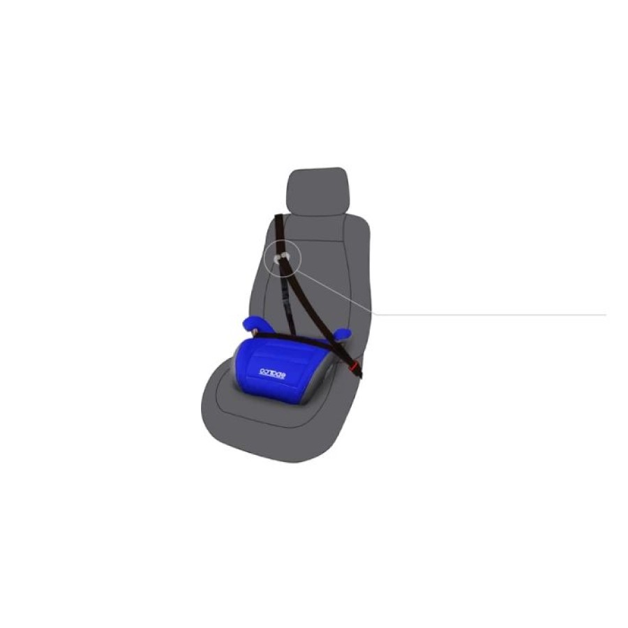 Sparco Booster i-Size Παιδικό Κάθισμα Αυτοκινήτου Blue Grey 125-150cm (22-36kg)